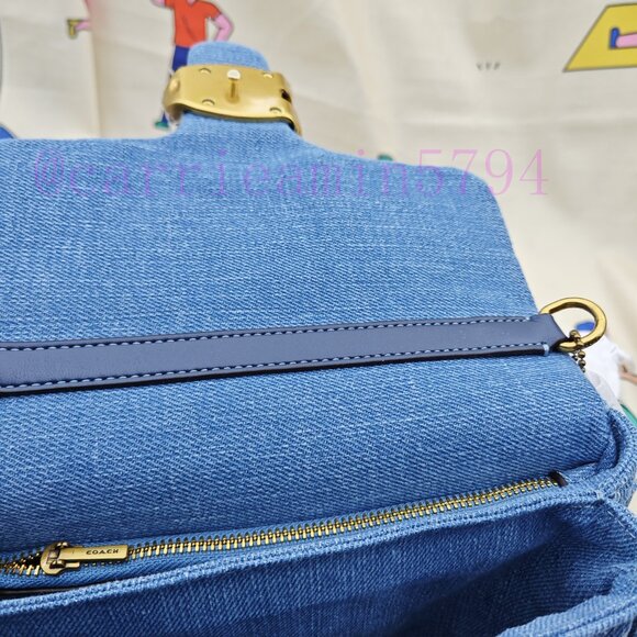 Coach denim blue TIMES SQUARE QUILT TABBY SHOULDER BAG - Picture 5 of 10